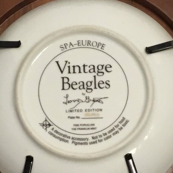 Franklin Mint Vintage Beagles Limited Edition Numbered Collector's Plate - Picture 5 of 7